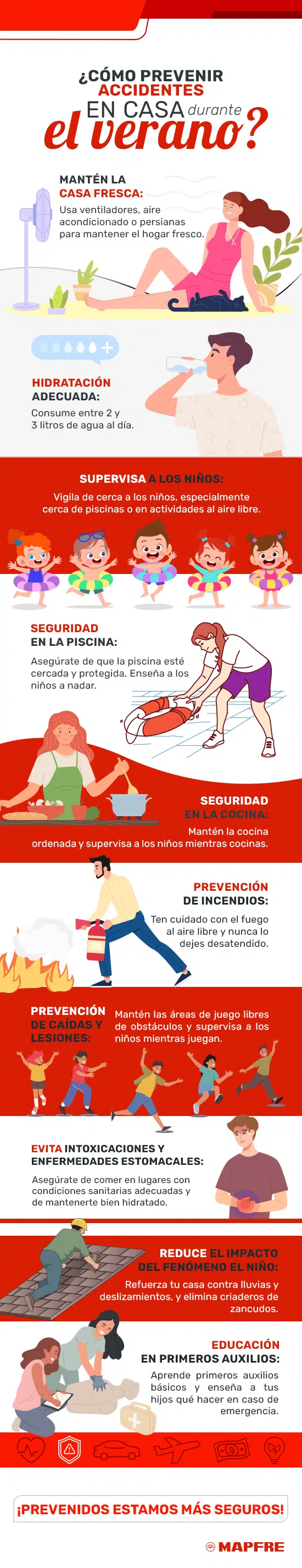 prevenir accidentes casa verano